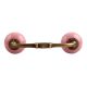 Pink Crackle Ceramic Bridge Handle